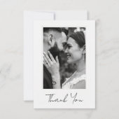 Classic Photo Wedding Flat Thank You Card (正面)