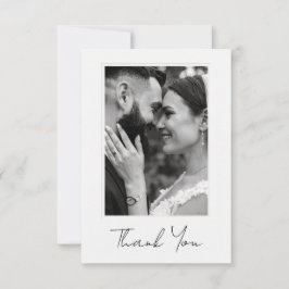 Classic Photo Wedding Flat Thank You Card