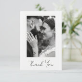 Classic Photo Wedding Flat Thank You Card (スタンド正面)