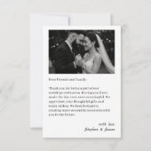 Classic Photo Wedding Flat Thank You Card (裏面)