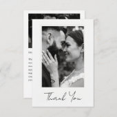 Classic Photo Wedding Flat Thank You Card (正面/裏面)