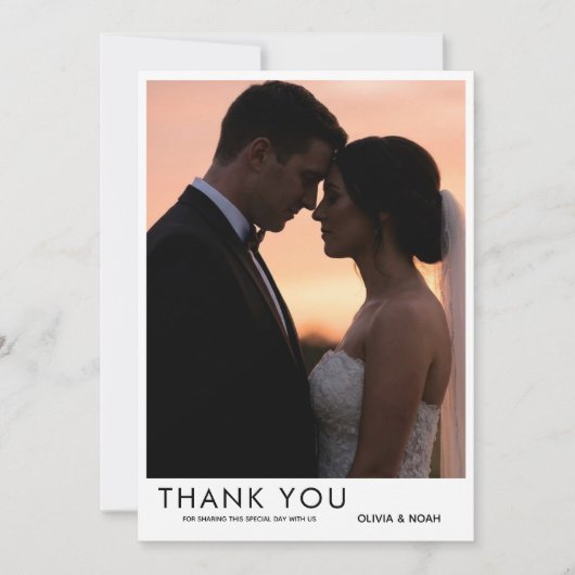 Classic Photo Wedding Thank You Card サンキューカード (正面)