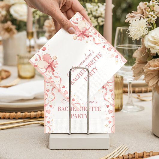 Classic Pickleball Garden Bachelorette Party スタンダードカクテルナプキン