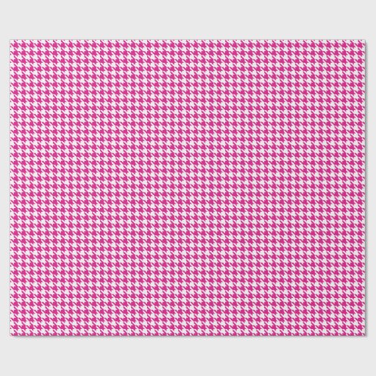 Classic Pink and White Houndstooth Pattern  ラッピングペーパー (フラット)