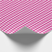 Classic Pink and White Houndstooth Pattern  ラッピングペーパー (角)