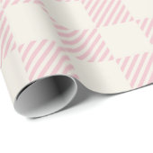 Classic Pink & Cream Diagonal Check Wrapping Paper ラッピングペーパー (ロールコーナー)