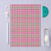 Classic Pink & Green Tartan Plaid 薄葉紙 (クラフト)