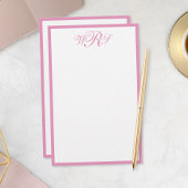 Classic Pink Monogram 便箋