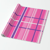Classic Pink  Rustic Buffalo Plaid Wrapping Paper ラッピングペーパー (アンロールド)
