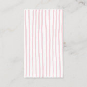 Classic Pink Stripes & Bow Diaper Raffle エンクロージャーカード (裏面)
