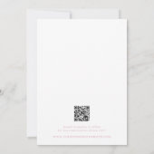 Classic Pink Stripes Photo Wedding セーブザデート (裏面)