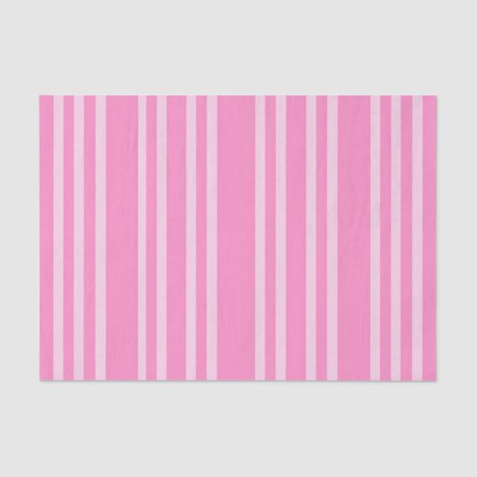 Classic Pink White Stripe Pattern 薄葉紙 (正面)