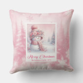 Classic Pinkmas Cozy Winter Forest Kids Gift  クッション (裏面)