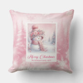 Classic Pinkmas Cozy Winter Forest Kids Gift  クッション (正面)