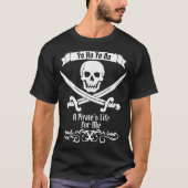 Classic Pirate Skull Crossed Swords Art Tシャツ (正面)