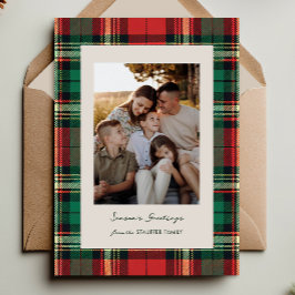 Classic Plaid Holiday Photo Card シーズンカード