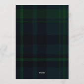 Classic Plaid Little Bear Birthday Photo 招待状 (裏面)