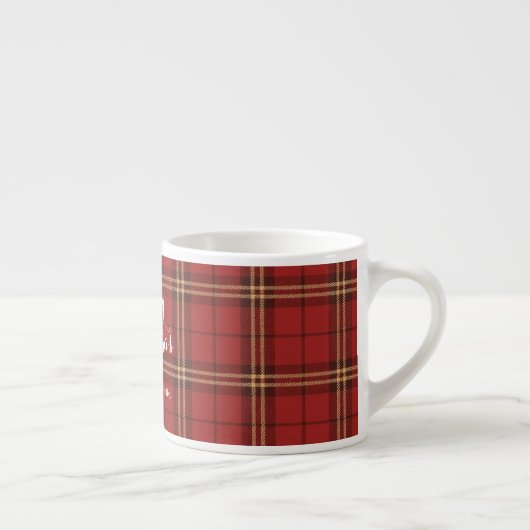 Classic Plaid Merry Christmas Festive - エスプレッソカップ (右)