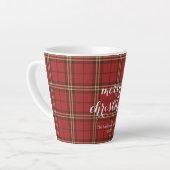Classic Plaid Merry Christmas Festive -  カフェラテマグ (左アングル)