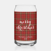 Classic Plaid Merry Christmas Festive -  ガラス缶 (裏面)