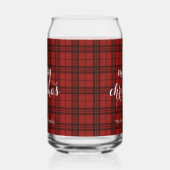 Classic Plaid Merry Christmas Festive -  ガラス缶 (右)