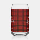 Classic Plaid Merry Christmas Festive -  ガラス缶 (左)