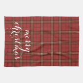 Classic Plaid Merry Christmas Festive -  キッチンタオル (横)