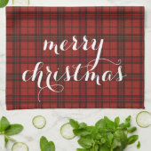 Classic Plaid Merry Christmas Festive -  キッチンタオル (折り畳み)