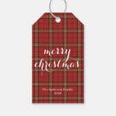 Classic Plaid Merry Christmas Festive -  ギフトタグ (正面)