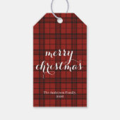 Classic Plaid Merry Christmas Festive -  ギフトタグ (正面)