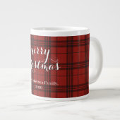 Classic Plaid Merry Christmas Festive - ジャンボコーヒーマグカップ (正面右)