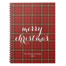 Classic Plaid Merry Christmas Festive - ノートブック
