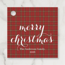 Classic Plaid Merry Christmas Festive - フェイバータグ