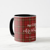 Classic Plaid Merry Christmas Festive -  マグカップ (正面左)