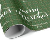 Classic Plaid Merry Christmas Festive -  ラッピングペーパー (ロールコーナー)