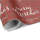 Classic Plaid Merry Christmas Festive -  ラッピングペーパー (ロールコーナー)
