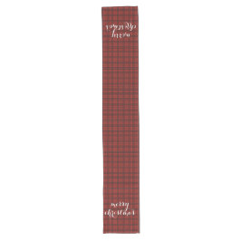 Classic Plaid Merry Christmas Festive Table Runner ロングテーブルランナー