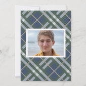 Classic Plaid Photo Graduation Announcement Card 案内状 (裏面)