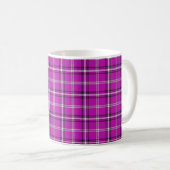 Classic Plaid Pink Black コーヒーマグカップ (正面右)