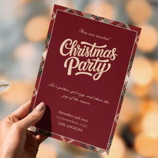 Classic Plaid Ralph Lauren Traditional Christmas 招待状