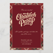 Classic Plaid Ralph Lauren Traditional Christmas 招待状 (正面)