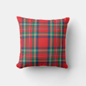 Classic Plaid Red Blue Green Throw Pillow クッション (正面)