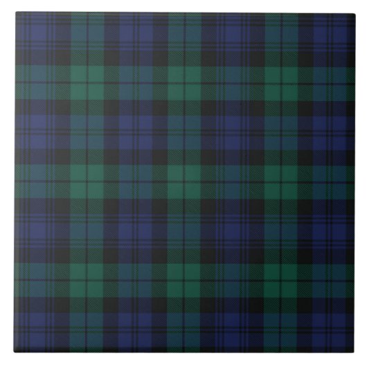 Classic Plaid Rustic Green Tartan タイル (正面)