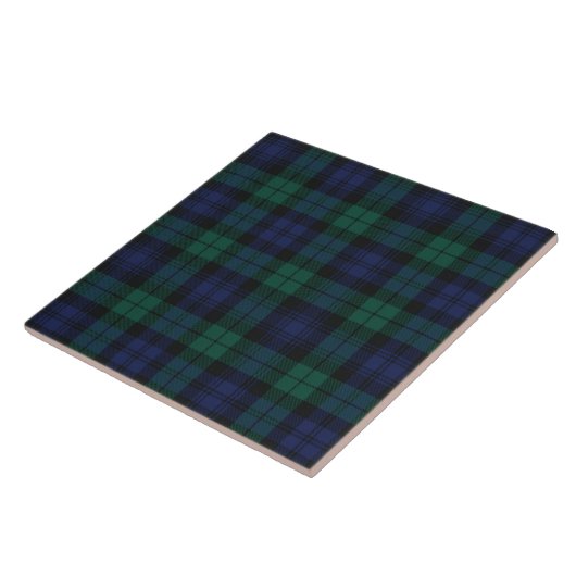 Classic Plaid Rustic Green Tartan タイル (側面)