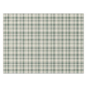 Classic Plaid Tartan Pattern-Emerald & Cream テーブルクロス (正面(横))