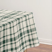 Classic Plaid Tartan Pattern-Emerald & Cream テーブルクロス (インサイチュ)