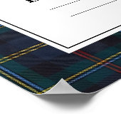 Classic Plaid Teddy Bear Baby Shower Poster ポスター (角)