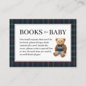Classic Plaid Teddy Bear Books for Baby Cards エンクロージャーカード (正面)