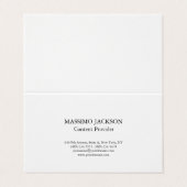 Classic Plain White Simple Professional Minimalist 名刺 (外部フラット)