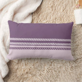 Classic Plum Mauve Pink with Stripes Throw Pillow ランバークッション (ブランケット)